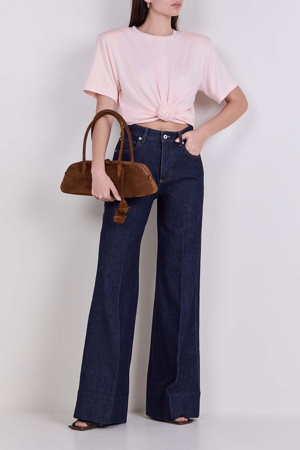 מכנסי ג&rsquo;ינס רחבים